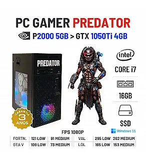 PC GAMER PREDATOR | QUADRO P2000-5GB SUPERIOR A GTX1050Ti-4GB | i7-8700 | 16GB RAM | 240GB SSD PC GAMER PREDATOR | QUADRO P2000-5GB SUPERIOR A GTX1050Ti-4GB | i7-8700 | 16GB RAM | 240GB SSD