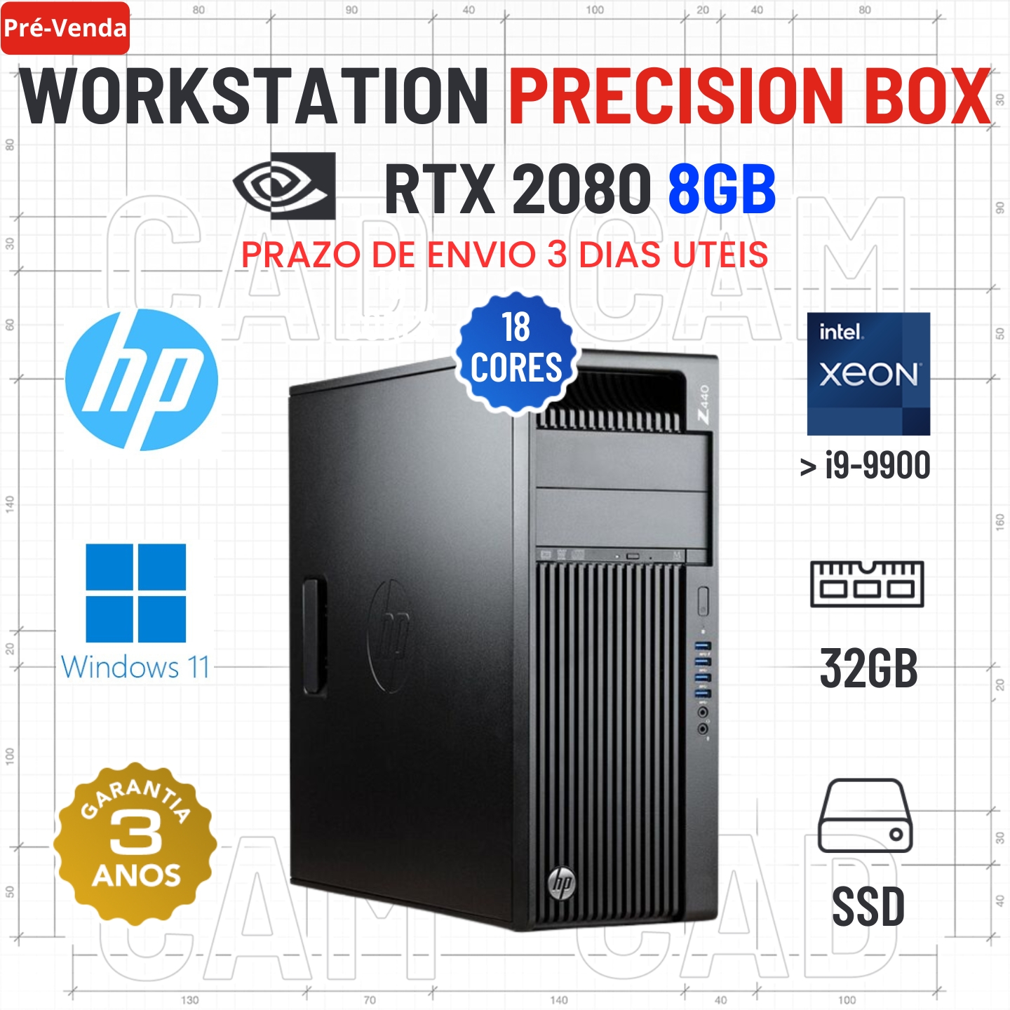 Prevision Box WORKSTATIONS GRAFICAS : WORKSTATION PRECISION BOX XEON 18 CORES ...